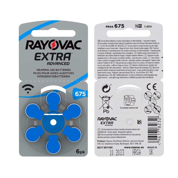 Pilas Rayovac 675 azules